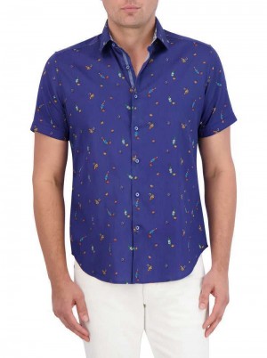 Robert Graham Good-night Short Sleeve Button Down Shirt Classic | 860PGNFJT