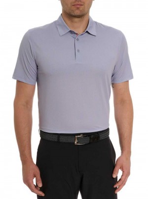 Robert Graham Hyde Performance Polo Grigie | 740ZTWXBU