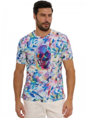 Robert Graham Kaleidoskull T-shirt Multi | 501PEUYXS