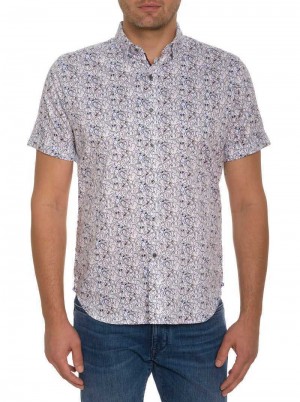 Robert Graham Painted Faces Short Sleeve Button Down Multi | 726FGOQBX