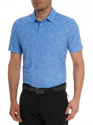 Robert Graham Sandzabar Polo Periwinkle | 803ZREWUJ