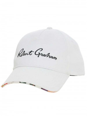 Robert Graham Splash Baseball Hat Bianche | 870JISXVM