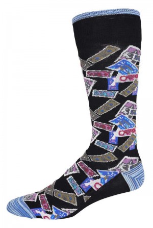 Robert Graham The Heist Sock Nere | 769LCUGDR