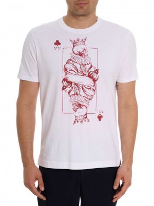 Robert Graham The Skull King T-shirt Bianche | 136WPMTCS
